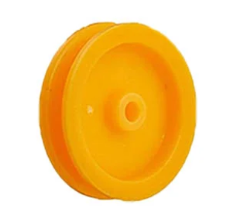 Yellow Plastic Pulley Wheel 7MM
